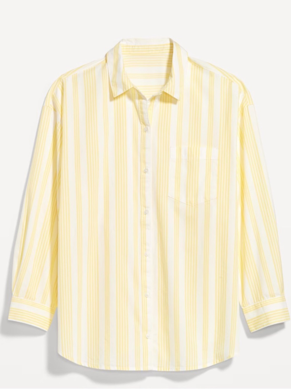 Old Navy Yellow Stripe Oversized Button-Down Boyfriend Shirt!